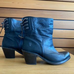 Frye leather heeled boots